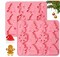 Christmas Chocolate Molds, 2 Pack Candy Molds Made of Silicone Cookies that don't stick Baking Trays with Christmas Elements for Making Gifts and Decorating Parties (Pink)